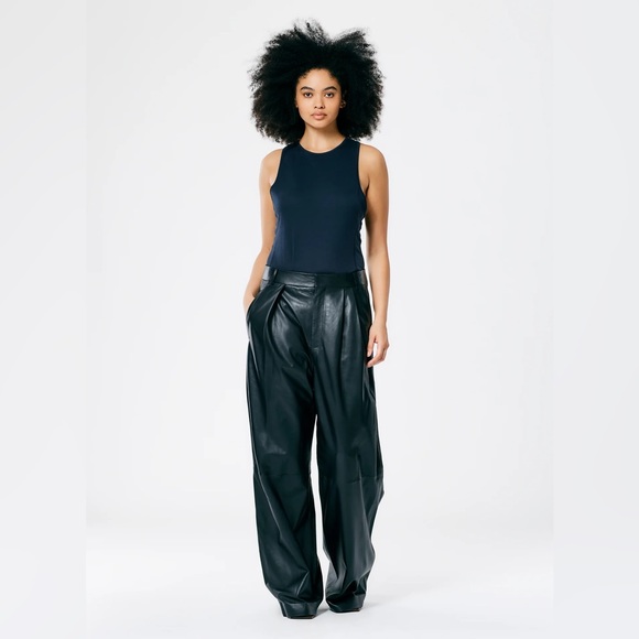 TIBI LEATHER STELLA PANTS - Picture 2 of 9